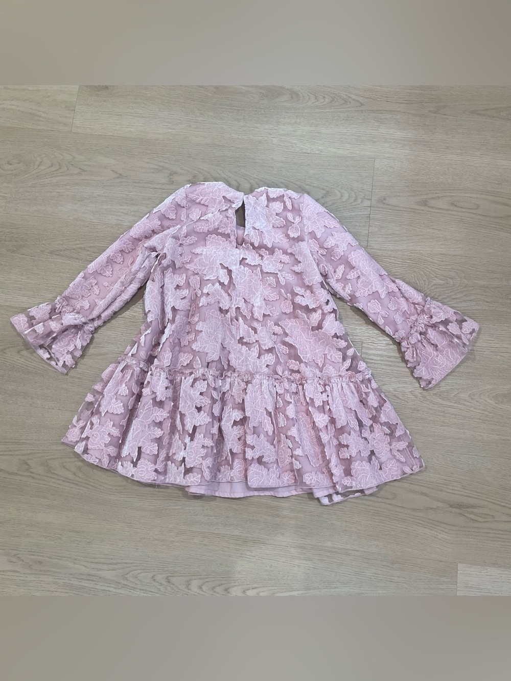 Mayoral Pink Floral Lace Party Dress for Girls - Picture 4 of 4